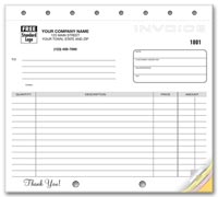 General Invoices, Classic Design, Lined Small Format Invoices