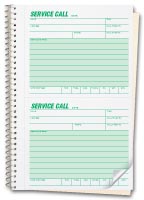 Service Call Books, Phone Message Book -  Service Call Book
