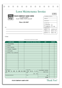 General Invoices, Lawn Maintenance Invoices