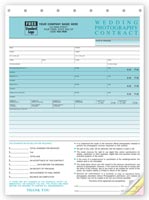 Photography Contract Forms, Wedding Photography Contract - 8 1/2 x 11 - Sets