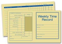 Contractor- Other Forms, Pocket Size Weekly Time Records
