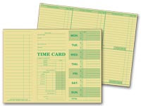 Contractor- Other Forms, Weekly Time Card, Tag Stock