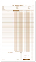 Contractor- Other Forms, Estimate Sheets