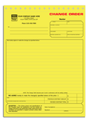 Contractor- Other Forms, Change Orders, Yellow, Carbonless