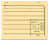 Contractor- Other Forms, Manila Folder - Job Folder