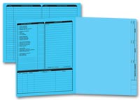Real Estate Folders, Real Estate Folder, Left Panel List, Letter Size, Blue