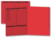 Real Estate Folders, Real Estate Folder, Left Panel List, Letter Size, Red