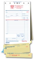 Service & Repair Forms, Service Orders, Carbon, Claim Check, Small Format