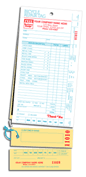 Service & Repair Forms, Bicycle Repair Tags, w/ Detachable Claim Check/Carbons