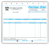 Purchase Order Forms, Purchase Orders, Multi-Color, Small