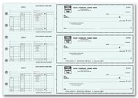 3-To-A-Page Checks, 3-On-A-Page Salary Payroll Check