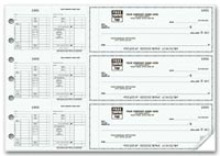 3-To-A-Page Checks, 3-On-A-Page Business Size Checks for Hourly Payroll