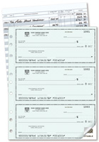 3-To-A-Page Checks, 3-On-A-Page Compact Size Duplicate Checks with Register