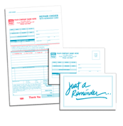Automotive Service & Repair, Repair Orders, w/Reminder Card, Compact, w/Carbons