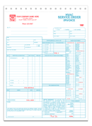General Invoices, Service Orders, HVAC, w/Checklist, Large Format