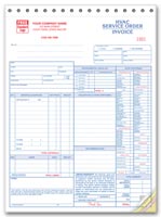 Contractor - Work Orders, Service Orders, HVAC, w/Checklist, Large Format