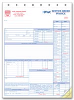 Plumbing Heating Electrical, Service Orders, HVAC, w/Checklist, Large Format