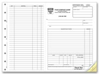 Contractor - Work Orders, Work Orders, Side-Stub, Carbonless, Large Format