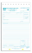Work Orders & Invoices, Work Orders, Job, Carbonless, Small Format