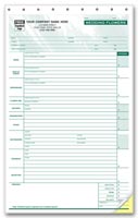 Florist & Garden Supply, Wedding Flower Order Form -  Sales Orders - Color Large