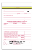 Retailers - Jewelers, Jewelry Repair Orders, Colors, w/Envelope, Large
